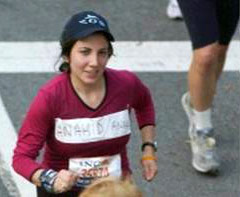 Anahid at the 2005 NYC Marathon