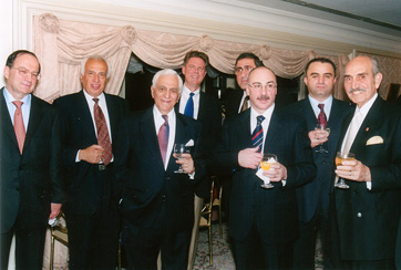 President Ghoukasian (third from right) with guests at the Tribute Gala in New York