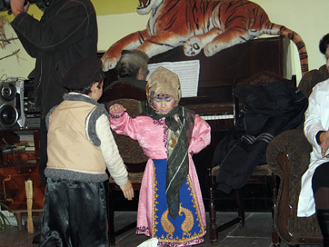 A little girl, performing a traditional Armenian dance at Nork Orphanage