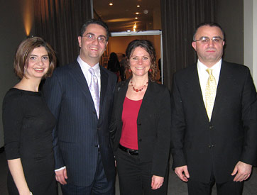(L to R) Taline Festekjian, Raffi Festekjian, Elisa Peter, Ambassador Martirosyan