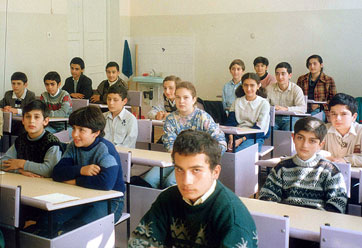 A newly built school in the  'Earthquake Zone', 1995