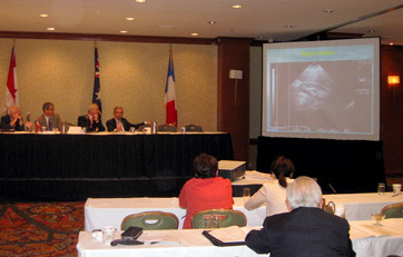 Ultrasound of one patient in Armenia is projected for evaluation at the Medical Congress in New York’s Hilton Hotel