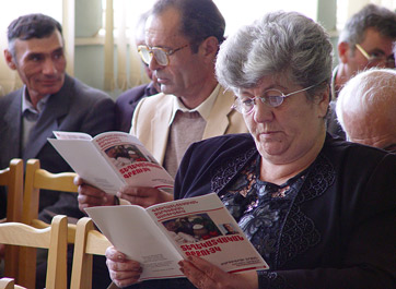 Mardakert farmers gathered to learn more about the Agricultural Development Association